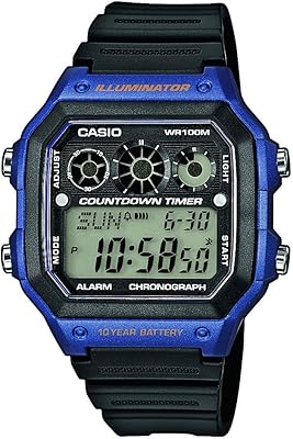 casio 卡西欧casio 系列男式数码手表树脂带 – ae-1300wh4.