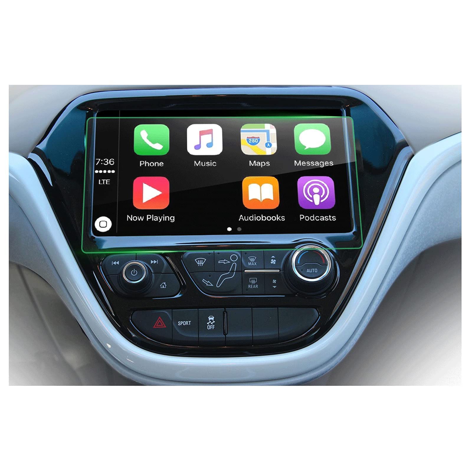 R RUIYA HD Tempered Glass Protective Film for 2017 2018 2019 2020 2021 Chevrolet Bolt EV 10.2-inch MyLink Touch Screen Anti-scratch High definition Transparent Protective Film (2017-2021 Tempered Film