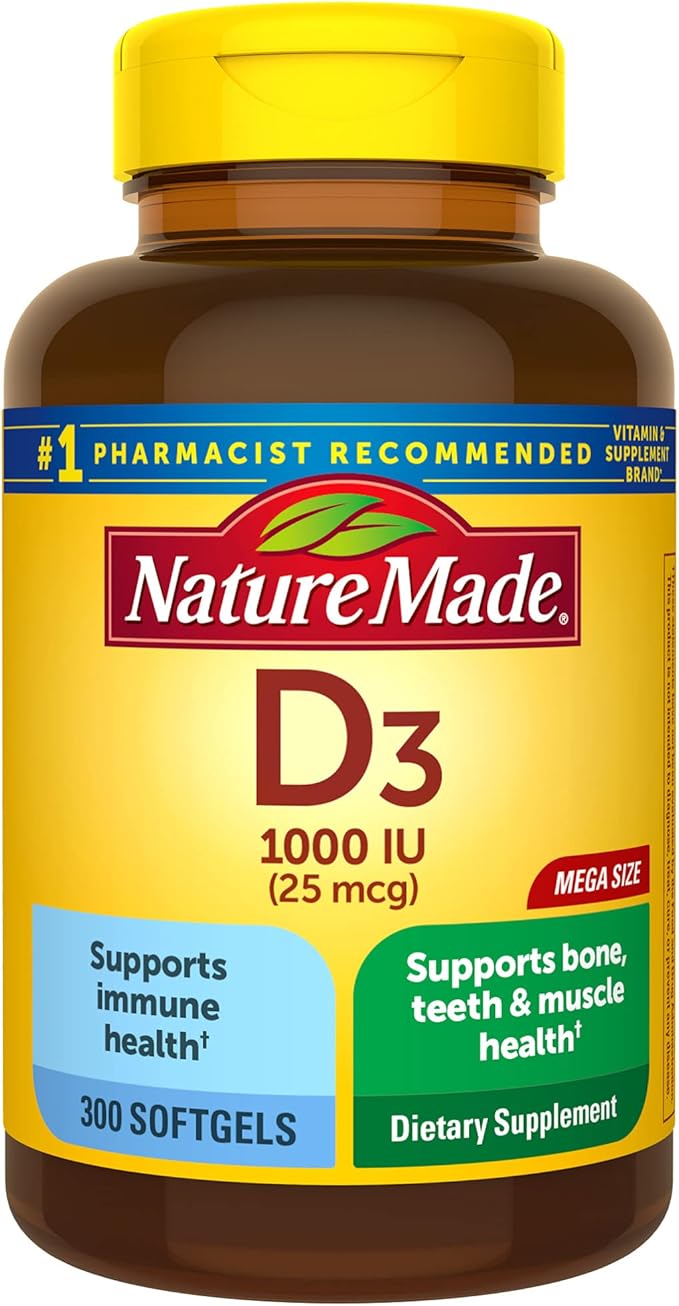 nature made 维生素d3 软胶囊,300粒,维生素d 1000