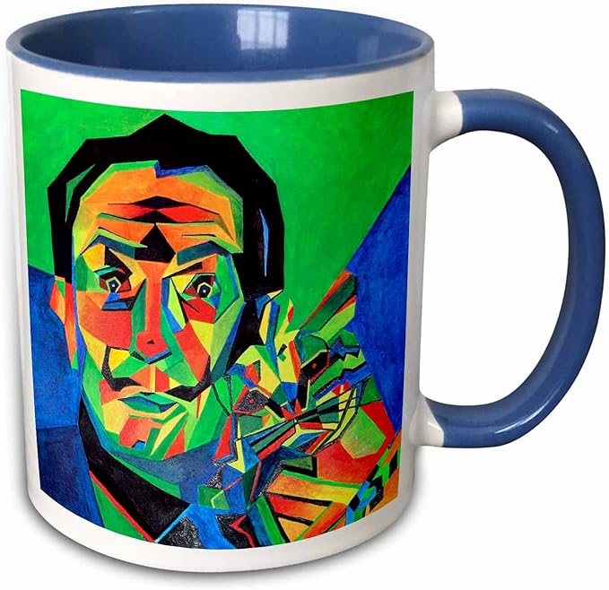 3drose 18275_6 salvador dali 抽象马克杯,311 盎司,多色
