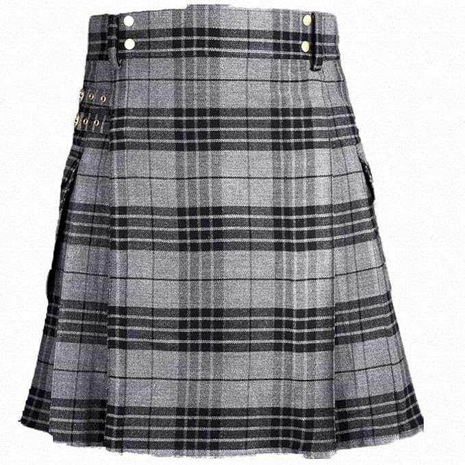 sports 苏格兰格子呢短裙男式传统服装高地实用短裙,现代爱尔兰裙正式