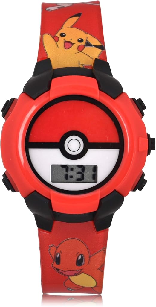 Pokemon 精灵宝可梦儿童石英手表塑料表带16 口袋球红色 石英手表 亚马逊中国 钟表