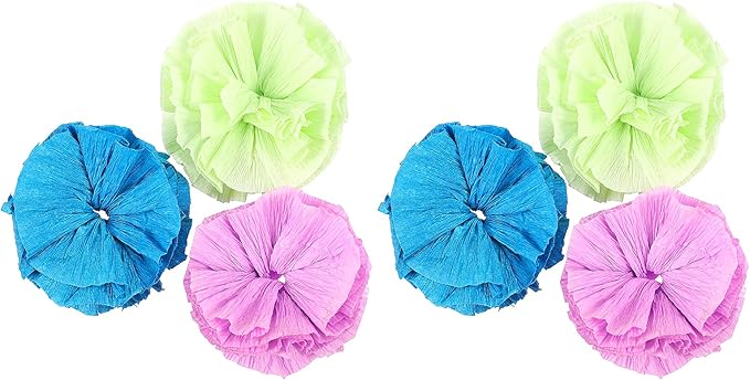 6 件猫玩具彩色纸球小猫咀嚼咬互动褶皱球-狗狗玩具