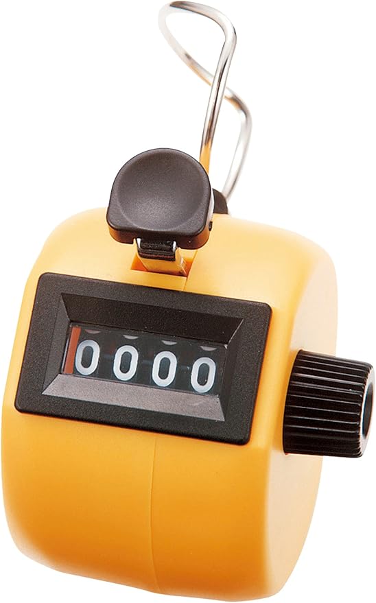 shinwa sokutei 计数器 c 塑料制 手持型 黄色 5个装 50212