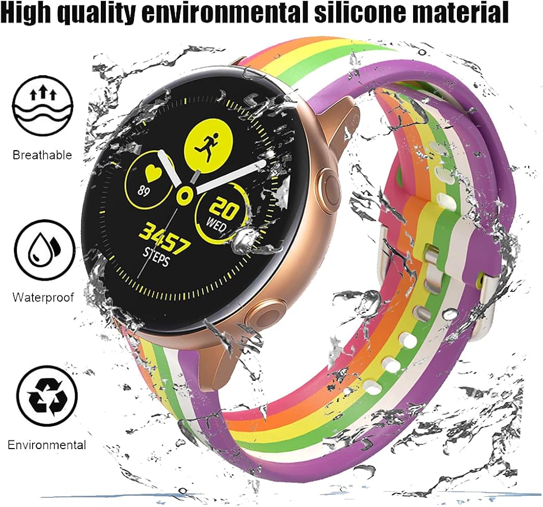 ekezon 20 毫米硅胶手表替换表带,柔软表带兼容 gizmo 手表,三星