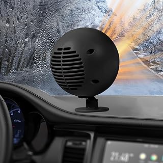 riloer 便携式 12v 120w 窗户除雾器挡风玻璃除霜器,电动冷却加热风扇