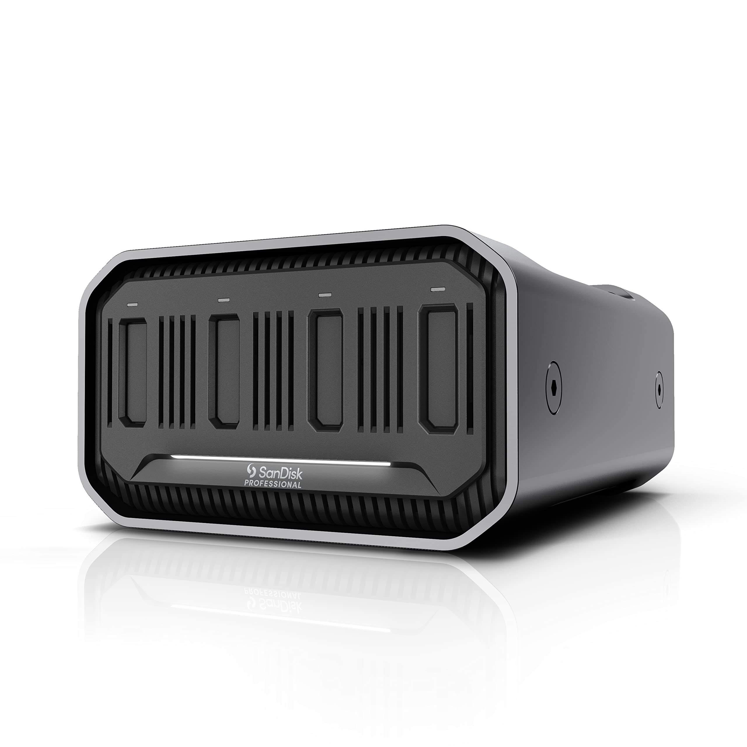 SanDisk PRO 0TB Pro-Blade Station - Powerful 4-slot Pro-Blade SSD tape housing; Thunderbolt 3 and USB-C; Read speeds up to 3000MB/ s-SDPM34F-000-GBABD