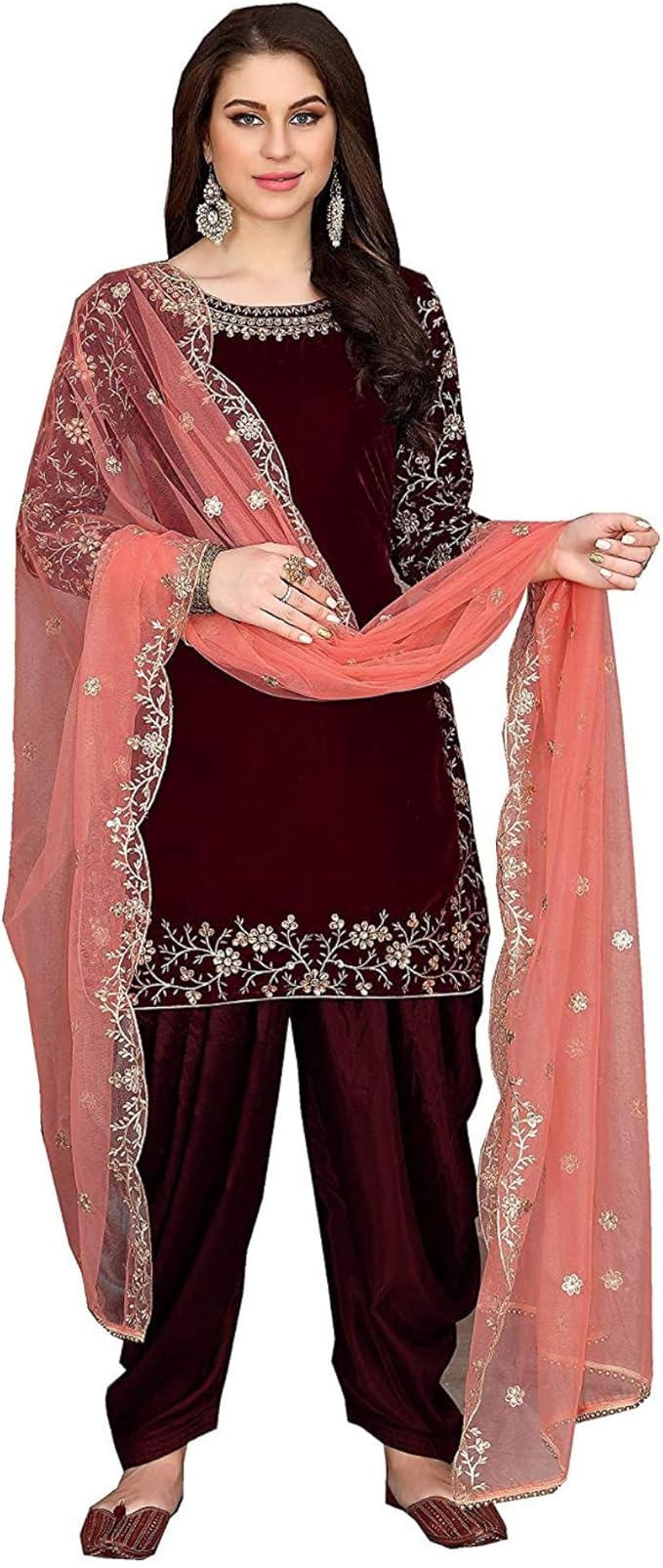 grc 印度旁遮普设计师 patiyala salwar kameez 女式正装连衣裙