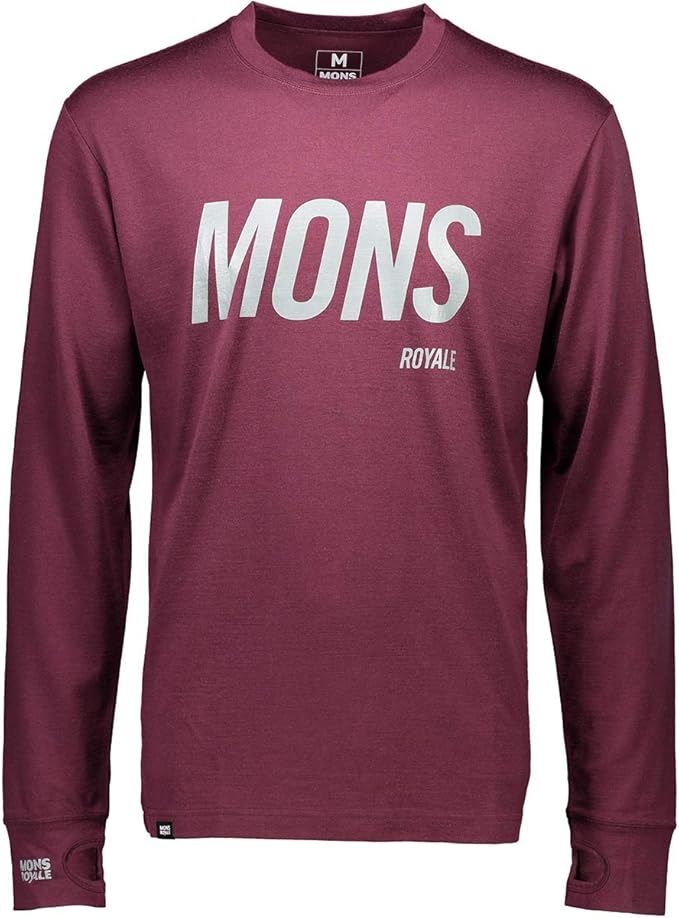 mons royale男士原装 ls slant base layer