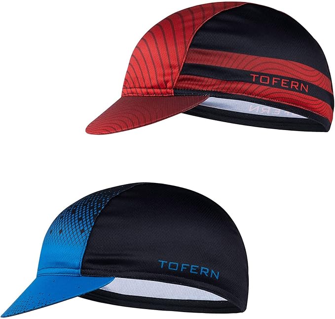 tofern 男式自行车骷髅帽透气跑步帽吸汗带遮阳帽