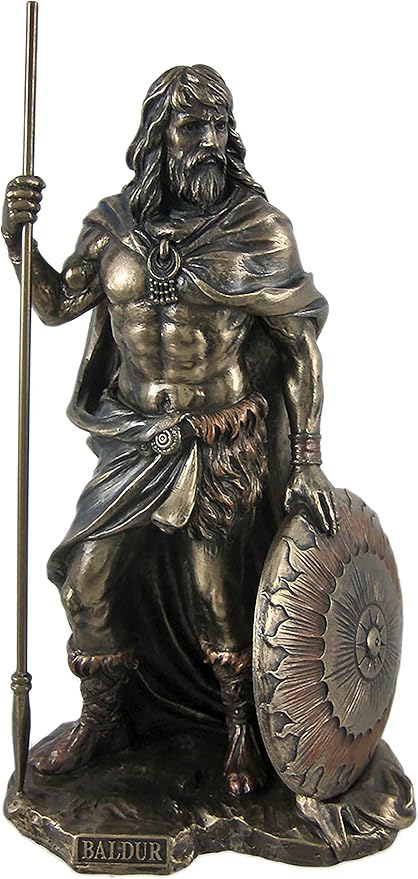 norse god baldr bronzed 饰面雕像博德 brave bold