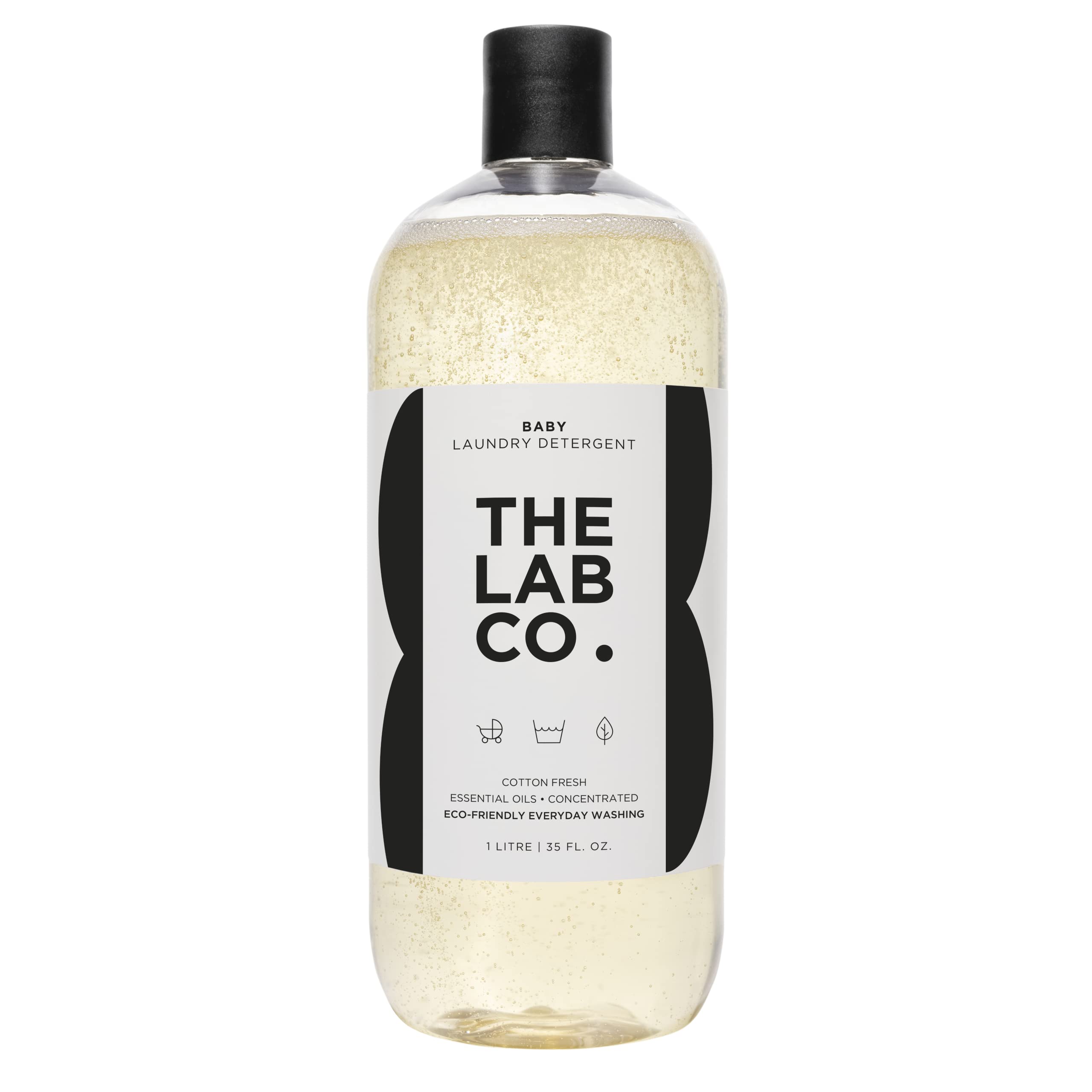 The Lab Co. Baby facial cleanser 1 l. * Up to 64 washes. Non-biological liquid laundry detergent for washing machine and hand washing. It's plant-based. Cotton fresh scent.