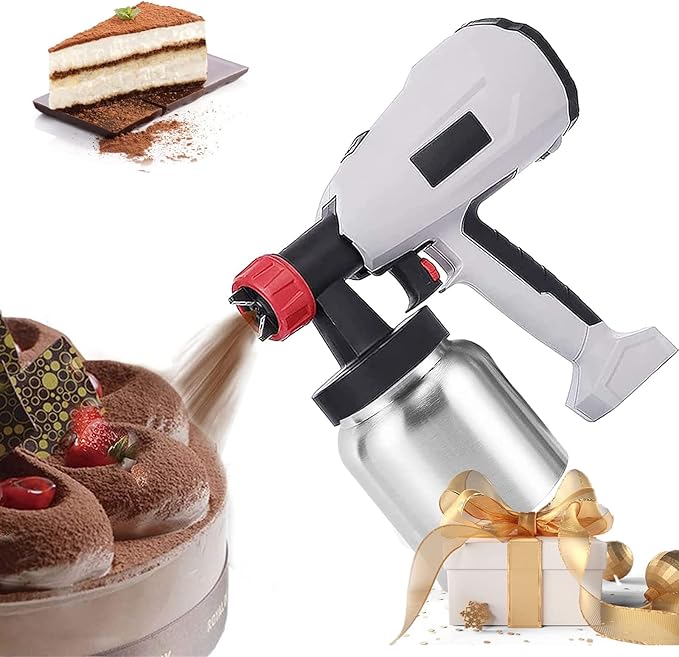 buumin 800w 巧克力喷枪艺术,电动喷漆器蛋糕装饰套件,工艺装饰糕点