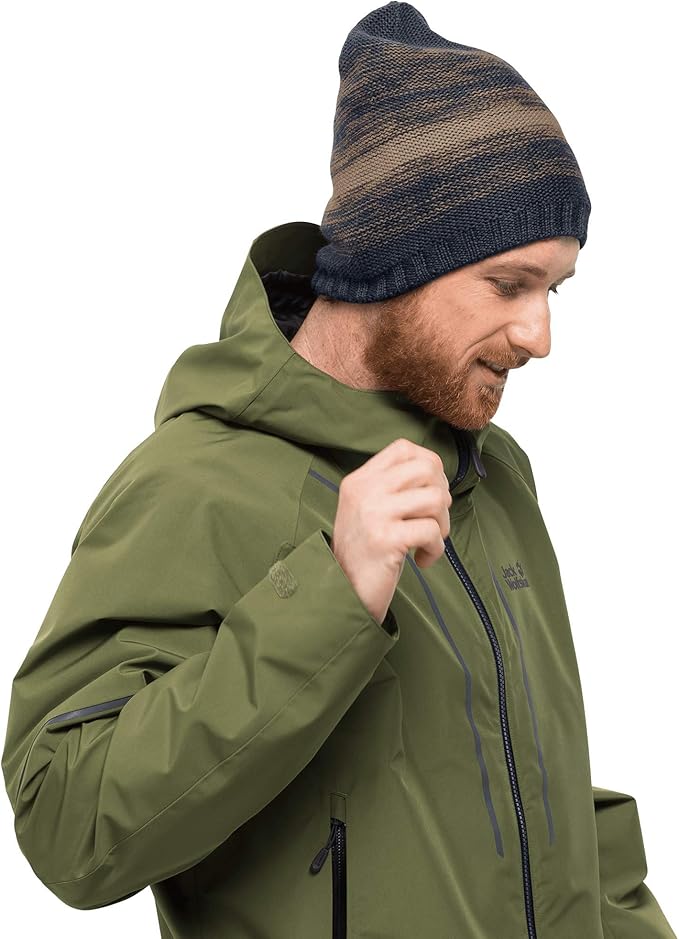 jack wolfskin 中性成人彩色针织帽,夜蓝色,l 码 : 亚马逊中国: 运动