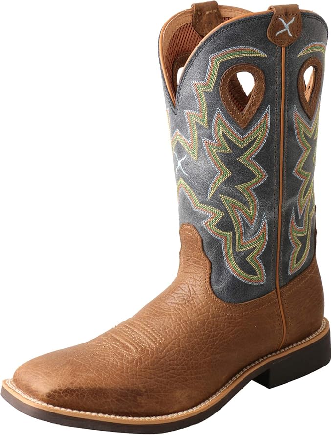 twisted x 男式*手工西部靴宽方头靴 - mth0026