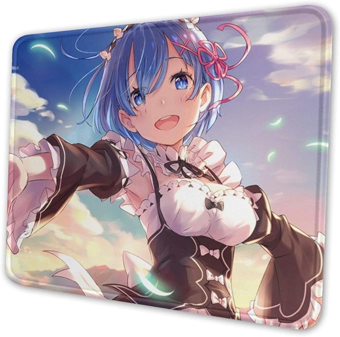 zero rem 动漫鼠标垫防滑鼠标垫矩形橡胶游戏鼠标垫动漫鼠标垫黑色 10