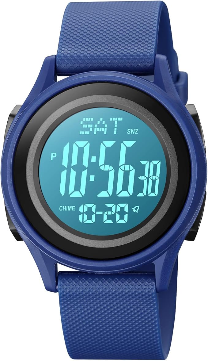 男式手表超薄数字运动手表防水时尚带秒表闹钟倒计时腕表 男士 1893