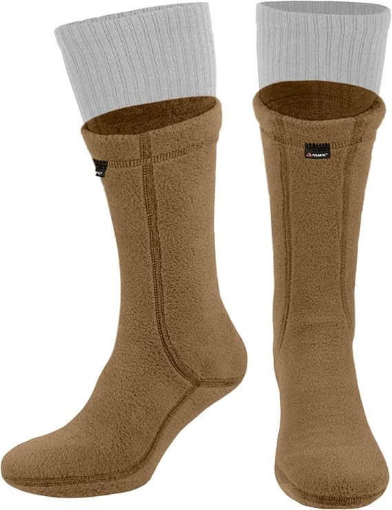 z徒步保暖8英寸靴子衬袜军事战术户外运动polartec抓绒冬季袜郊狼棕色