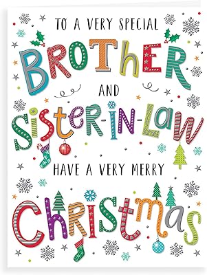 现代圣诞贺卡 brother & sister in law - 20.32 x 15.