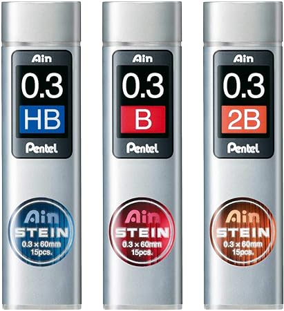 Pentel 派通自动铅笔芯ain 芯stein 0 3毫米hb B 2b套装 亚马逊中国 办公用品