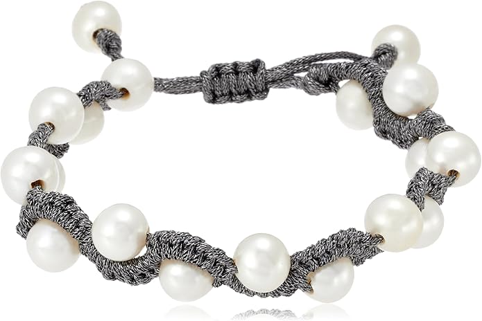 [ ソプラソリト ] soprasolito 淡水珍珠白色绳子编织手链89465&nbsp