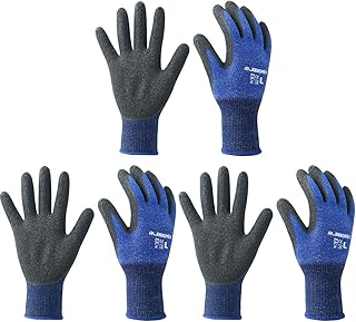 ace 手套 天然橡胶防滑手套 乳胶 藏青色 3双组 ll尺寸 ag7873