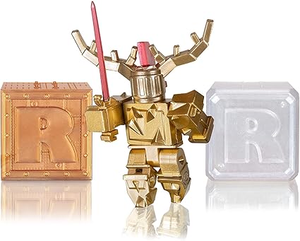 Roblox 名人系列 神奇边境 金色腐败骑士 两个神秘人物套装 包括3 个 虚拟物品 玩具 亚马逊中国