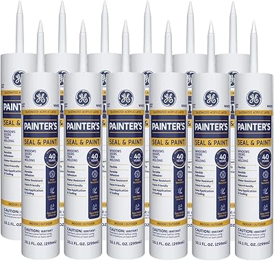 ge ge14449 画家白色丙烯酸乳胶涂料密封剂 10 盎司(12 件装)