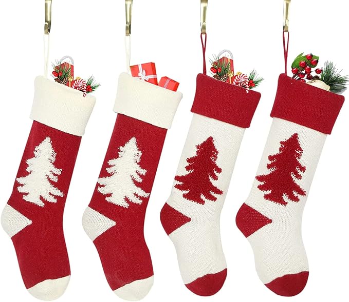 26 厘米)针织长筒袜 3d 壁炉悬挂袜套装 适合家庭圣诞节装饰圣诞节假