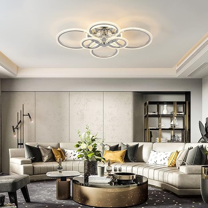 7 英寸亚克力吸顶灯,适用于客厅餐厅卧室办公室