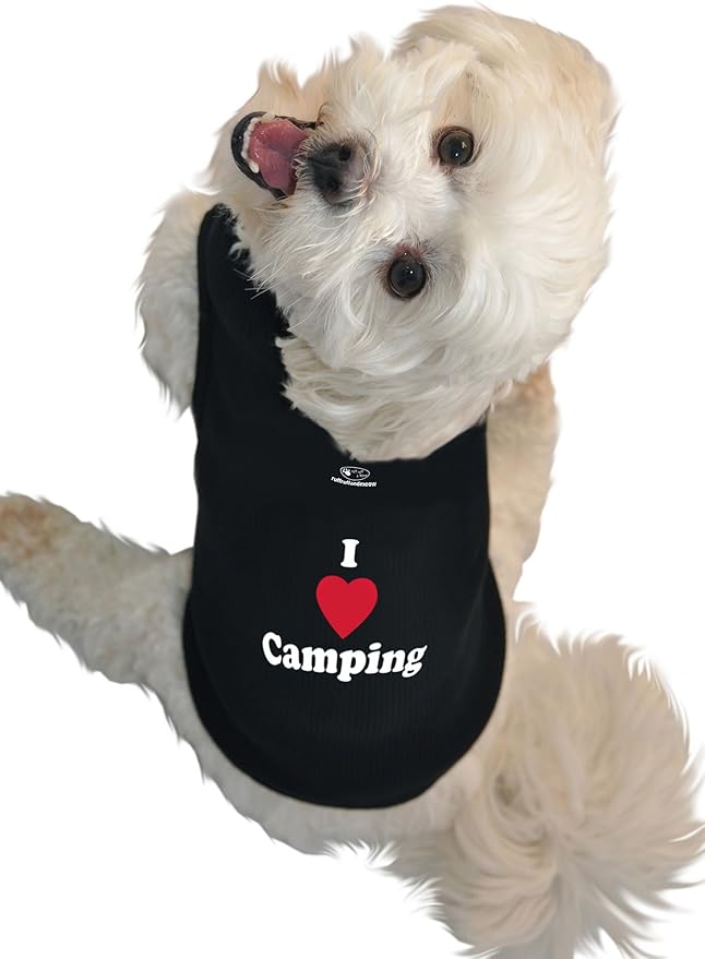 ruff ruff and meow 狗狗背心,i love camping,黑色,l 码