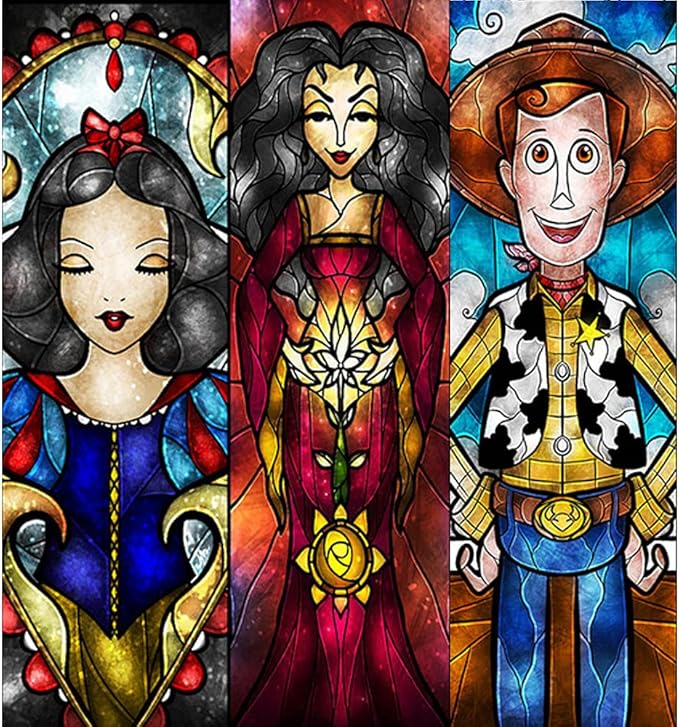 0 厘米)wody wizard 公主圆形全钻水晶水钻刺绣十字绣艺术工艺帆布