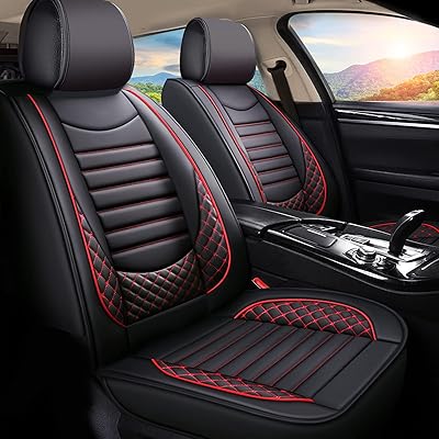 hzkerzh 皮革汽车座椅套通用适合大多数汽车轿车 suv 掀背车或卡车