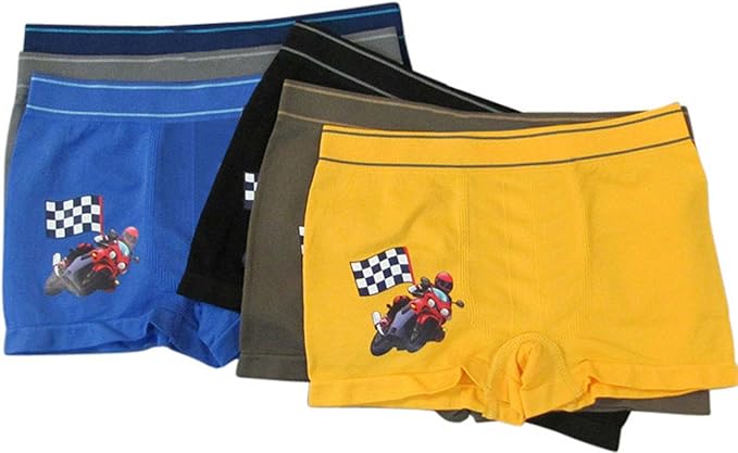 tobeinstyle 男童 6 件装无缝平角内裤"赛车摩托车"