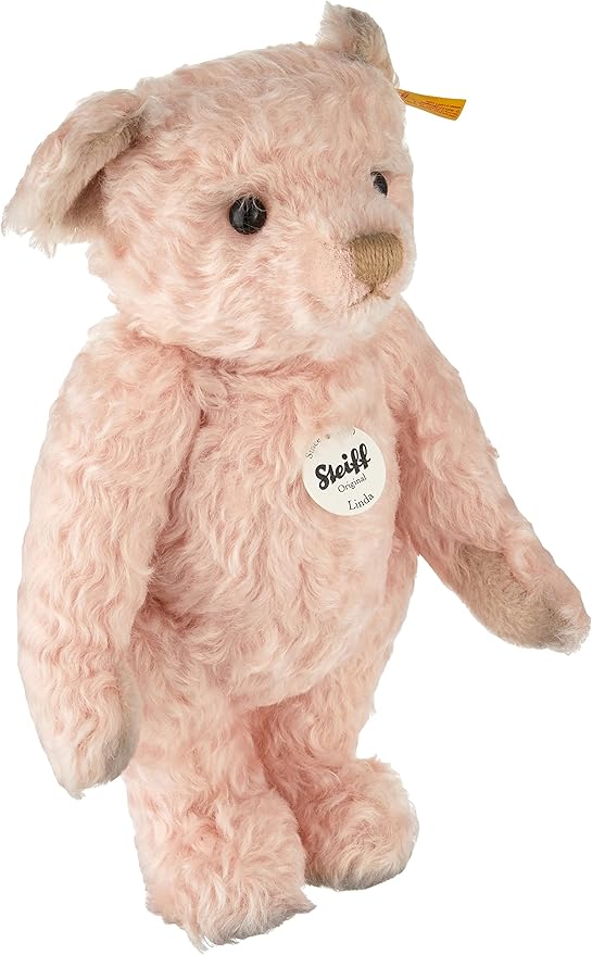 steiff inda 泰迪熊可收藏毛绒动物,浅粉色,12 英寸(约30.48厘米)