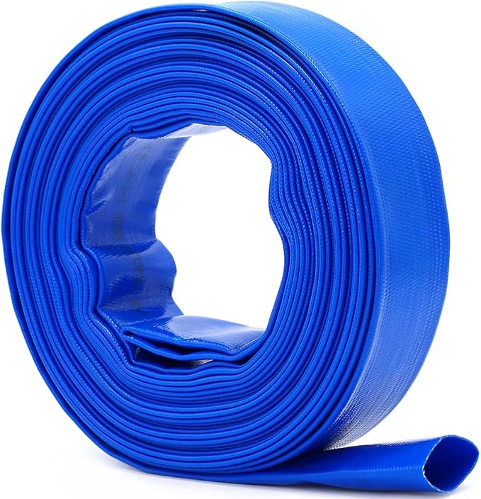 25'' × 100' 泳池反洗软管,重型加固蓝色