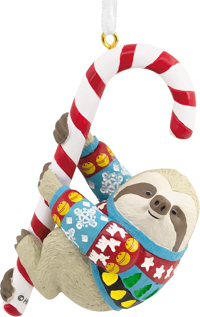 hallmark sloth in ugly christmas jumper 圣诞饰品,多色,高 7.