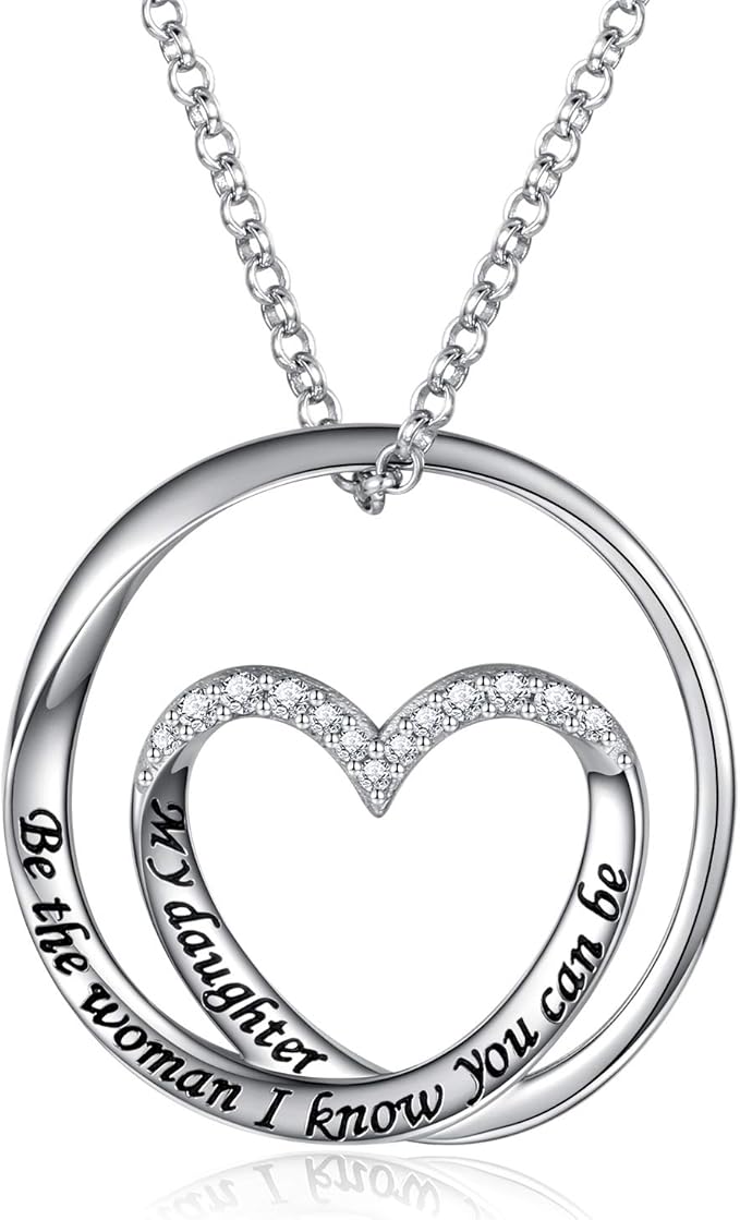 妈妈项链 925 纯银首饰礼物 女儿或儿子 mobius 戒指 love forever