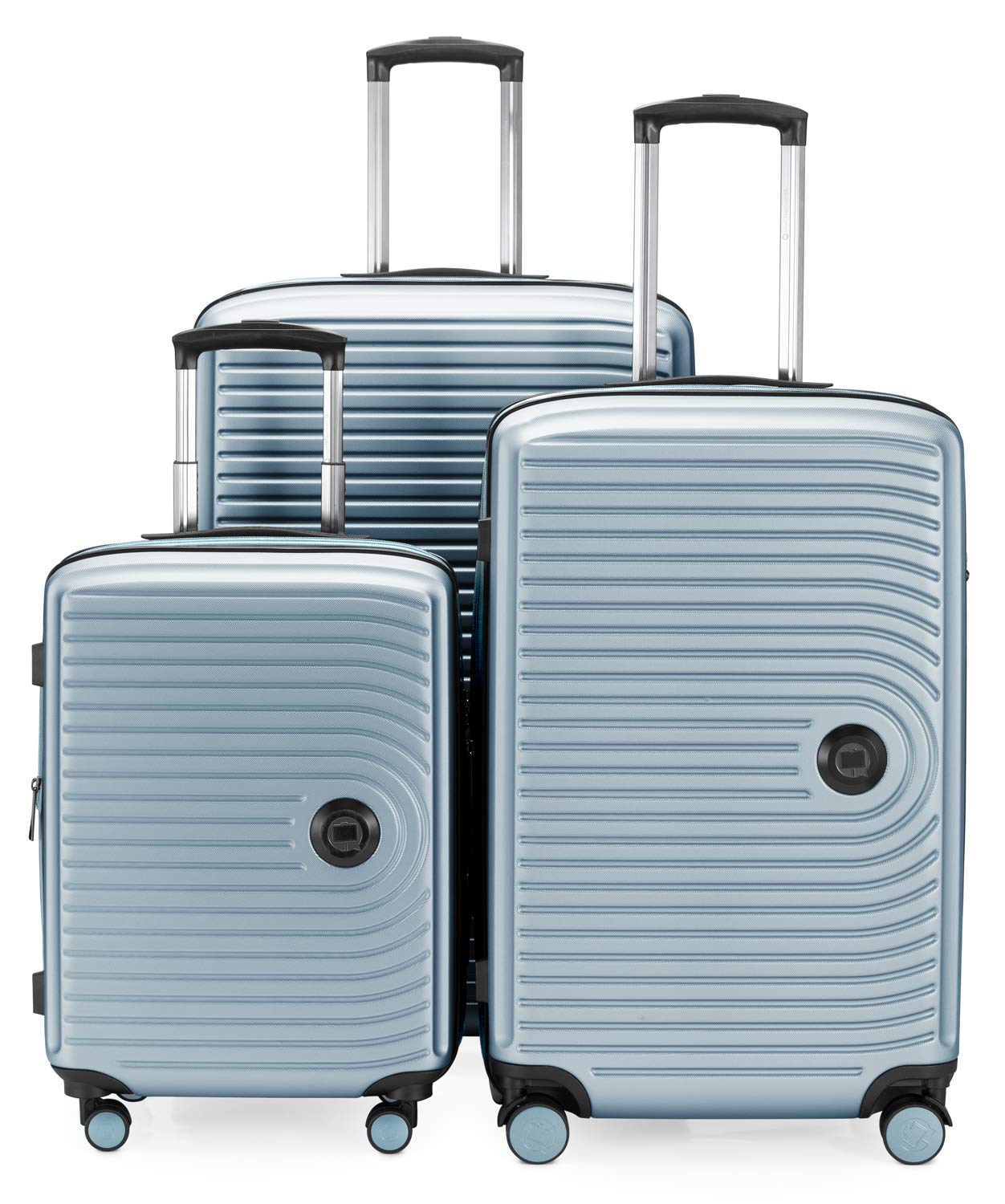 HAUPTSTADTKOFFER - MITTE - Large boarding trolley, pool blue, Set of luggage