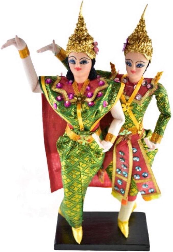 i do care 泰国传统舞蹈娃娃/复古泰国女士服装白色亮片银色丝绸披肩