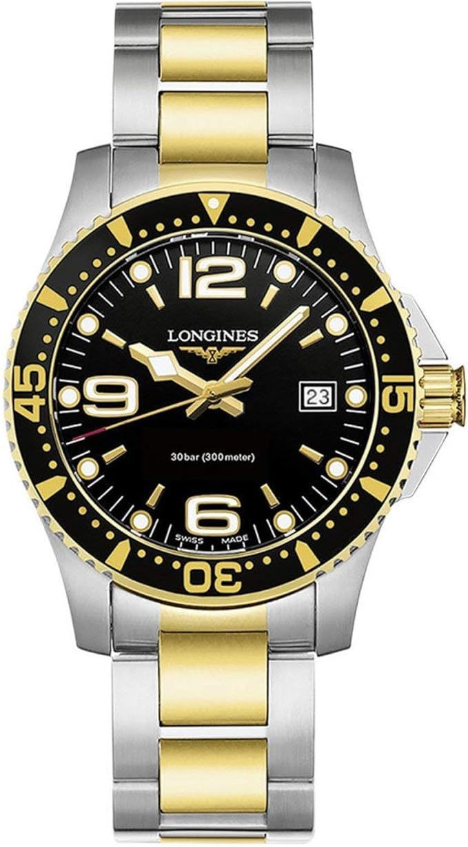 longines hydroconquest 黑色表盘 41 毫米男士手表 l3.740.3.56.