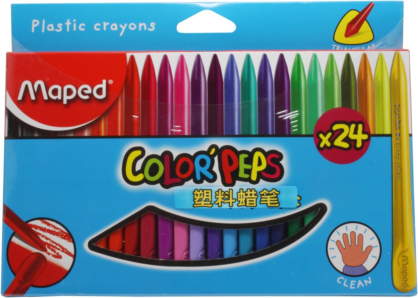 maped 马培德 24色塑料蜡笔aa862013