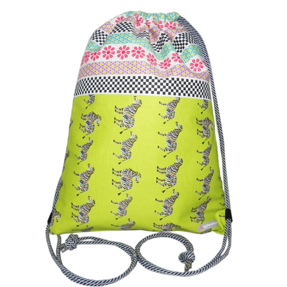 El Taller de Mis Nubes Zebra African Women's Backpack Multi-colored 32x0.5x42 cm (W x H x L), multi-colored 32x0.5x42 cm (W x H x L)