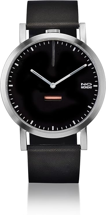 no monday 手表双手石英黑色表带不锈钢中性款 #460b3