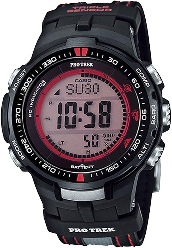 casio 卡西欧 男式 pro trek triple sensor 数字运动太阳能手表(进口