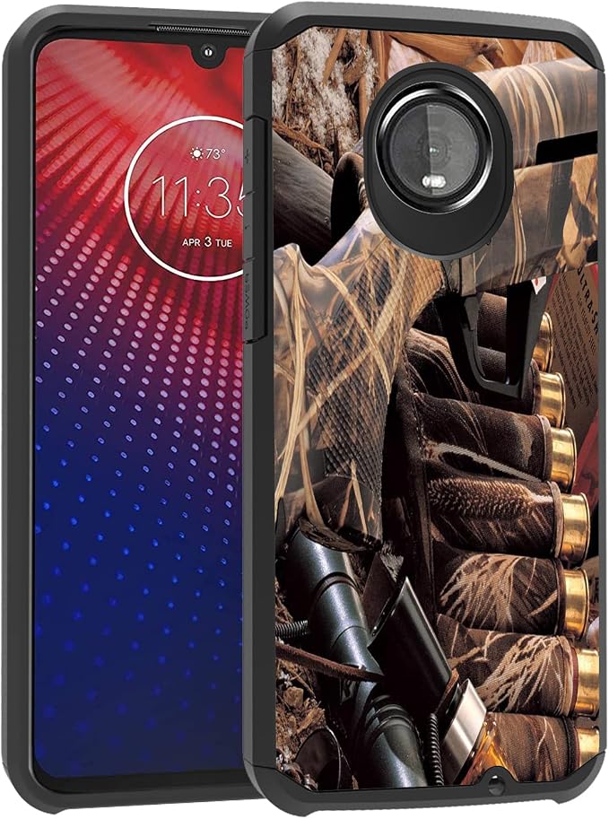 fvaendhio 手机壳适用于摩托罗拉 moto z4 / moto z4 play,重型双层