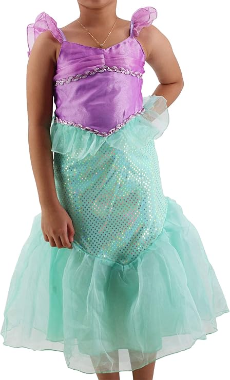 女童小美人鱼连衣裙 - 多种尺码