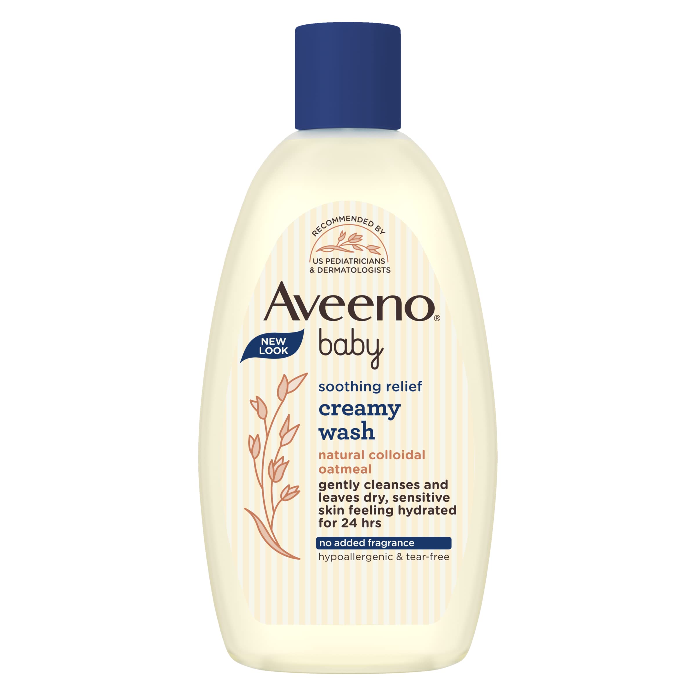 Aveeno Baby Soothing Body Wash, natural colloidal oats, for dry and sensitive skin, low allergen and tear-free, 8 fl oz /6 ml