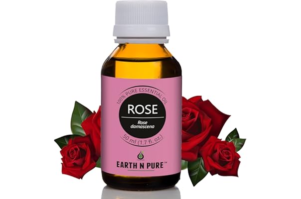 earth n pure 玫瑰精油,纯净,未稀释,天然和*级别 - 适用于芳香*,放松