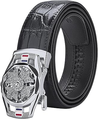 vannanba 男式棘轮腰带,可调节现代自动扣,优雅休闲风格,男士礼品,带
